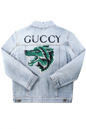 Patched denim jacket, zdjęcie 2 Patched denim jacket od Gucci Kids
